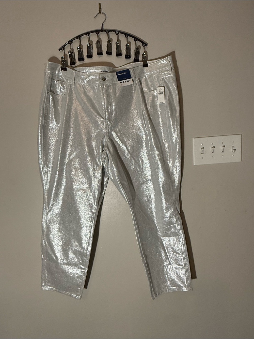 Old Navy Silver Metallic Women’s Jeans